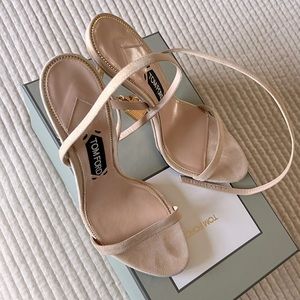 TOM FORD Lock Sandal. NEVER WORN. Blush. Size 41. New with box
